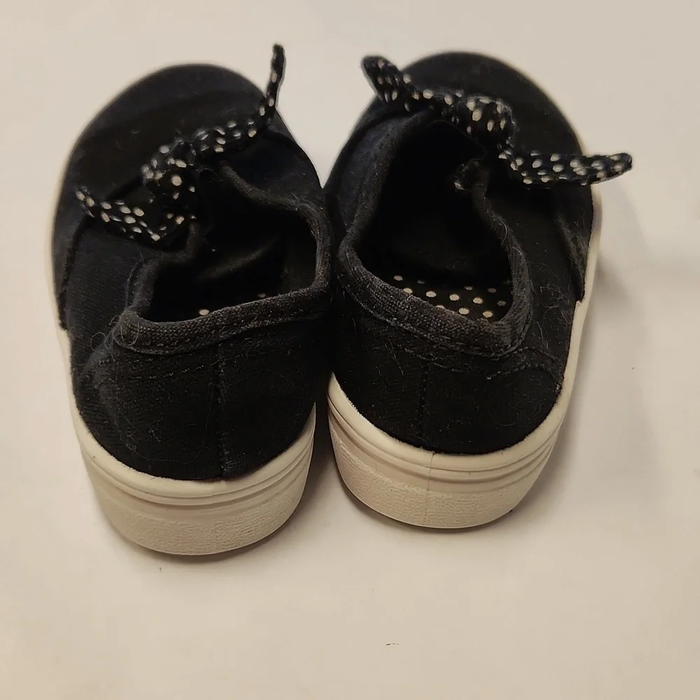 Wonder Nation Girls Shoes size 7 slip on Sneakers Bows